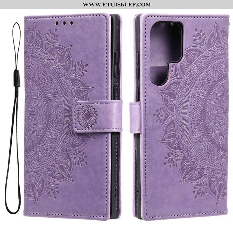 Etui Folio do Samsung Galaxy S22 Ultra 5G Mandala Słońca